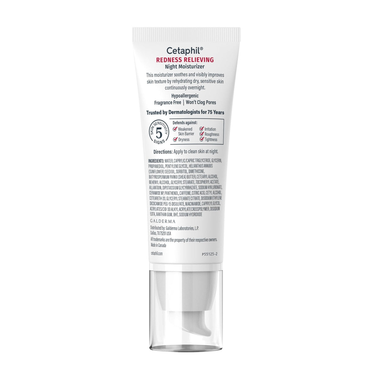 Cetaphil Night Cream, Redness Relieving Night Moisturizer for Face, 1.7 fl oz, For Dry, Redness-Prone Skin, Hypoallergenic, Fragrance Free - PrimeBioHealth - canada supplements