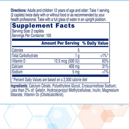 Citracal Petites, 400 mg Calcium Citrate, Easily Absorbed and Highly Soluble with 12.5 mcg - PrimeBioHealth - canada supplements