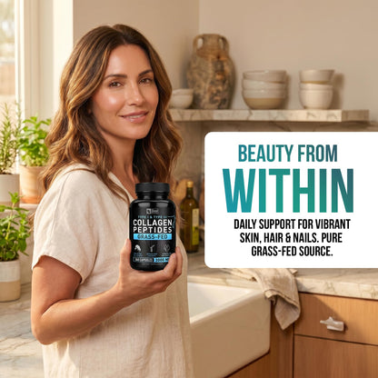 Collagen Peptides Capsules 360 Count - Grass Fed Bovine Hydrolyzed Collagen Pills - Hair, Skin & Nails, Joint Support - Collagen Supplements for Women & Men - PrimeBioHealth - canada supplements