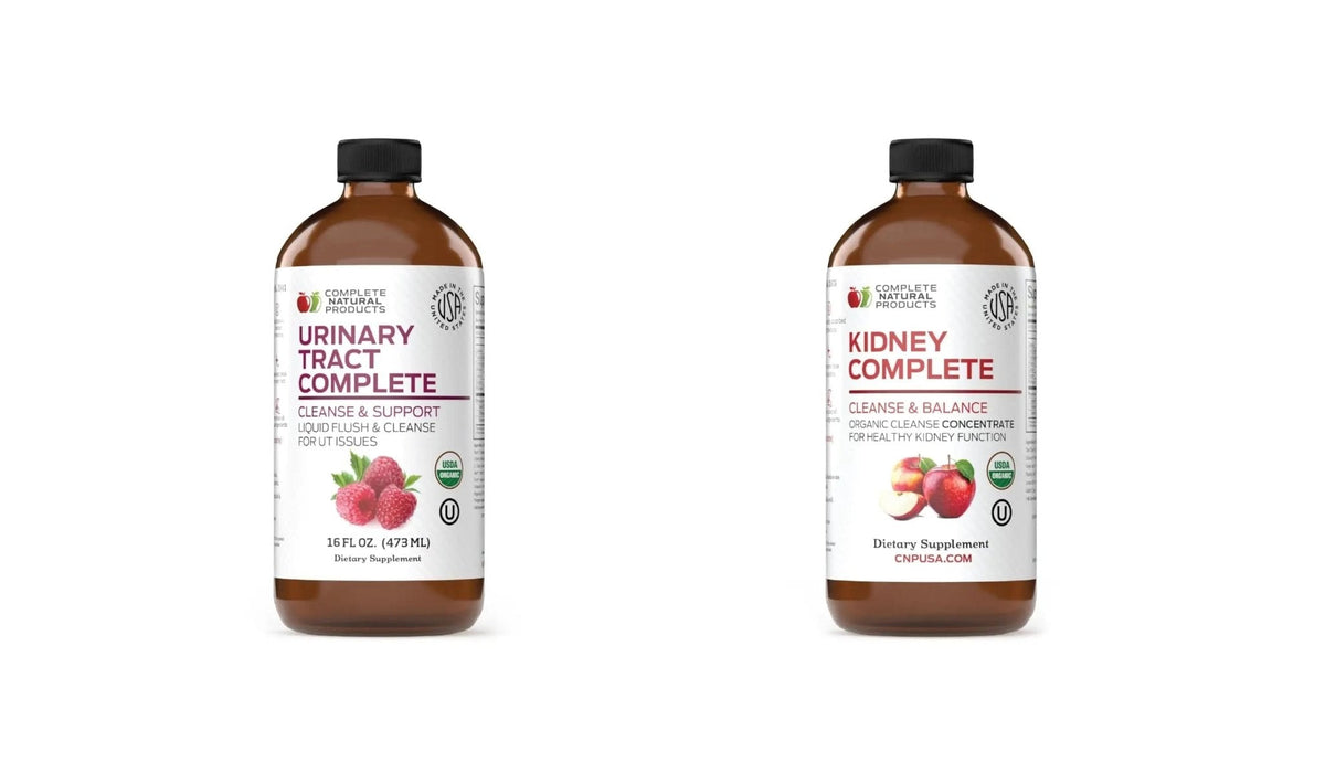 Complete Natural Products Urinary Tract Complete 12oz & Kidney Complete 12oz Bundle - PrimeBioHealth - canada supplements