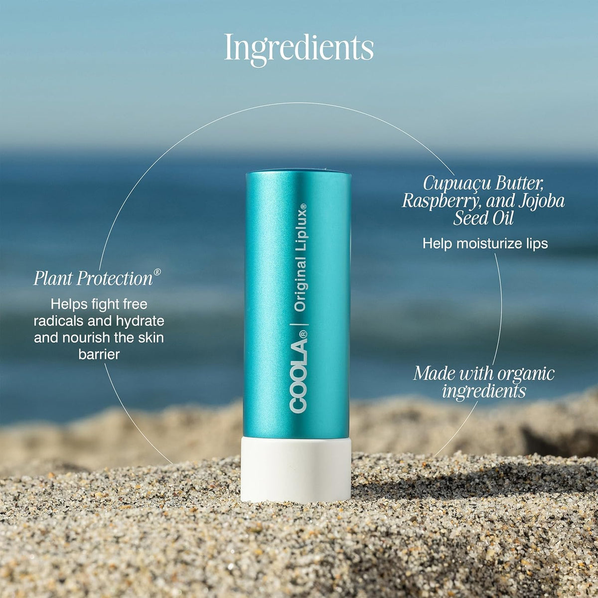 COOLA Organic Liplux Lip Balm and Sunscreen with SPF 30, Dermatologist Tested Lip Care for Daily Protection - PrimeBioHealth - canada supplements