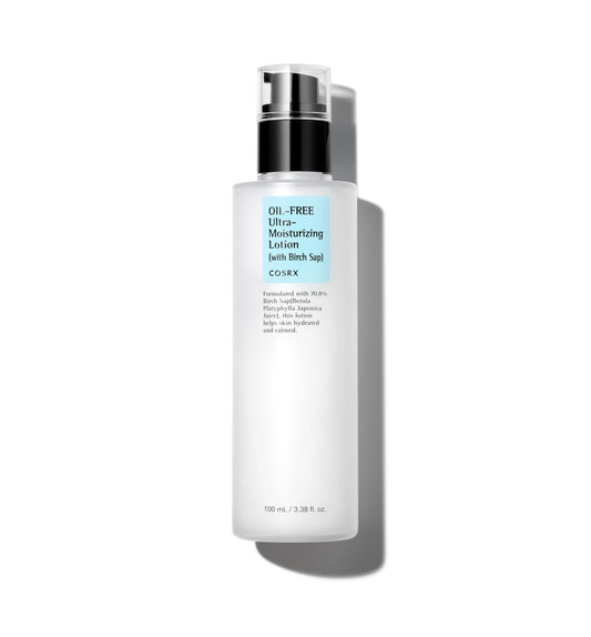 COSRX Oil Free Lotion with Birch Sap, Daily Acne Facial Moisturizer, Hydrating Moisturizer for All Skin Types, Korean Skin Care, 3.38 fl.oz / 100ml - PrimeBioHealth - canada supplements