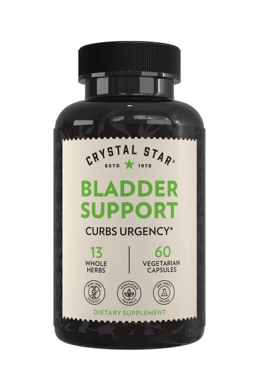 Crystal Star Bladder Support (60 Capsules) – Herbal Supplement for Healthy Bladder Function - Cranberry, Dandelion & Fenugreek - Helps Overactive Bladder and Incontinence - Non-GMO - PrimeBioHealth - canada supplements