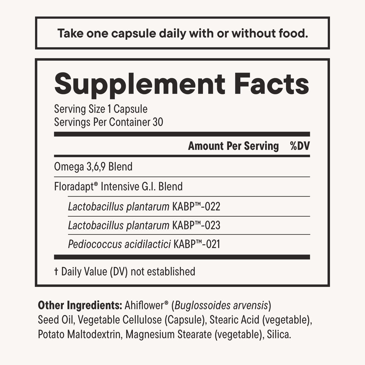 Daily Nouri Digestive Support Probiotics for Women & Men | Bloating & Gas Relief | 3 Clinically Studied Strains + Omega | 30-Day Supply - PrimeBioHealth - canada supplements