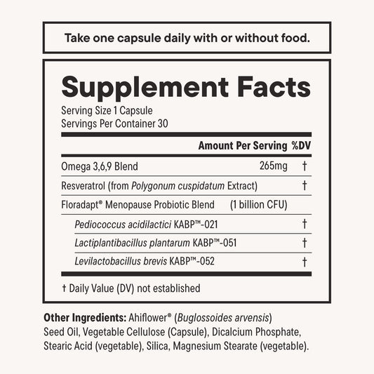Daily Nouri Menopause Probiotics for Women | Hormonal Balance, Hot Flashes, Night Sweats & Gut Health | 3 Clinically Studied Strains - PrimeBioHealth - canada supplements