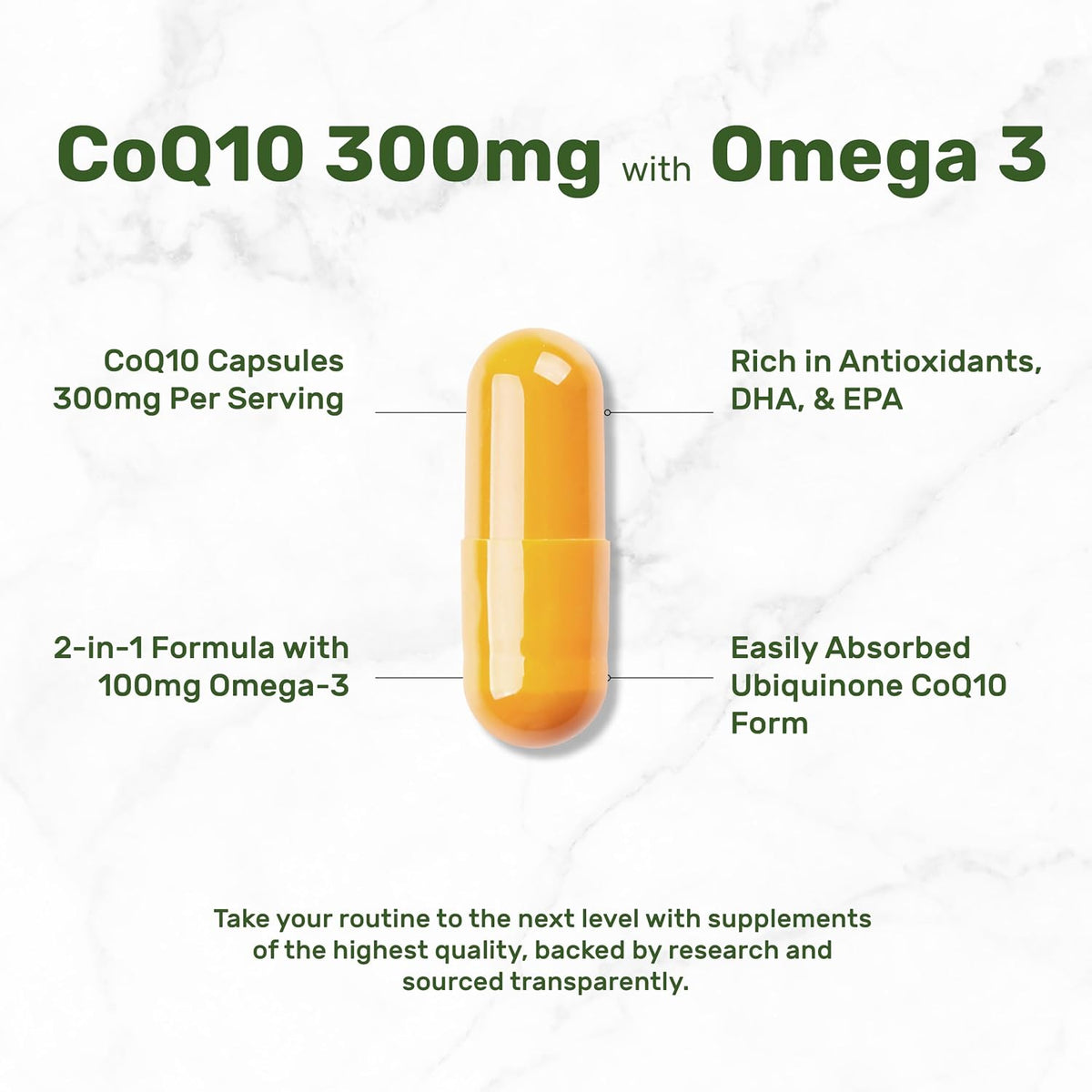 DEAL SUPPLEMENT CoQ10 300mg with Omega 3 100mg, 240 Capsules | Bioavailable Coenzyme Q10 Formula | Supports Heart, Energy & Brain Health | Antioxidant Support | Non-GMO - PrimeBioHealth - canada supplements