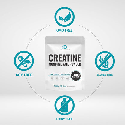 DEAL SUPPLEMENT Instant Creatine Monohydrate Powder, 5g Per Serving – 60 Servings | Micronized, Unflavored, Fast Absorbing Formula - PrimeBioHealth - canada supplements