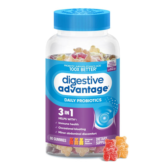 Digestive Advantage Probiotic Gummies For Digestive Health, Vitamin D, Daily Probiotics For Women &Men Occasional Bloating, Minor Abdominal Discomfort & Gut Health - PrimeBioHealth - canada supplements