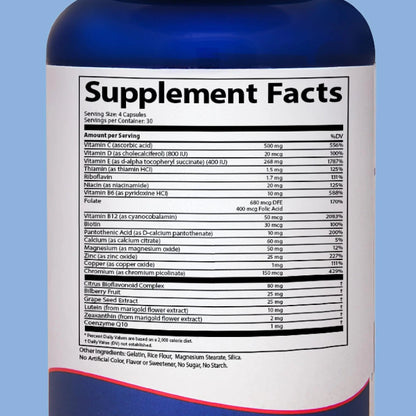 Doctor’s Advantage Macular Shield Eye Vitamins Plus Multivitamin – 120 Capsules, 30-Day Supply – Lutein and Zeaxanthin Supplements - PrimeBioHealth - canada supplements