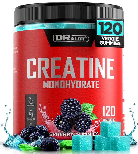 Dralot 99.99% Creatine Monohydrate Gummies More 15% Strength, 5X Energy & Muscle Support Pre-Workout Complex Creatine for Women & Men with 5000mg Creatine - PrimeBioHealth - canada supplements