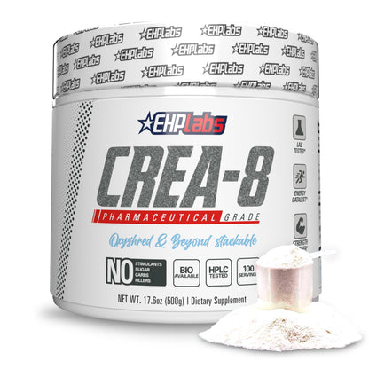 EHP Labs CREA-8 Micronized Creatine Monohydrate Powder - Unflavored Creatine Powder for Muscle Growth, Increased Strength, Enhanced Energy Output - PrimeBioHealth - canada supplements