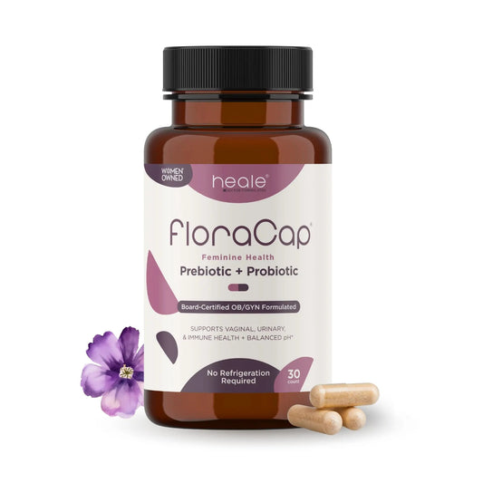 FloraCap Vaginal Probiotics for Women - 30 Oral Capsules - Heale Doctor Formulated Probiotics for Feminine Health, pH, Urinary Tract & Healthy Vaginal Flora - Reduce Odor, Itching, & Discomfort - PrimeBioHealth - canada supplements