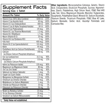 Geritol Multi-Vitamin Nutritional Support Tablets, Balance of 26 Essential Vitamins and Minerals, 100-Count Bottles (Pack of 2) - PrimeBioHealth - canada supplements
