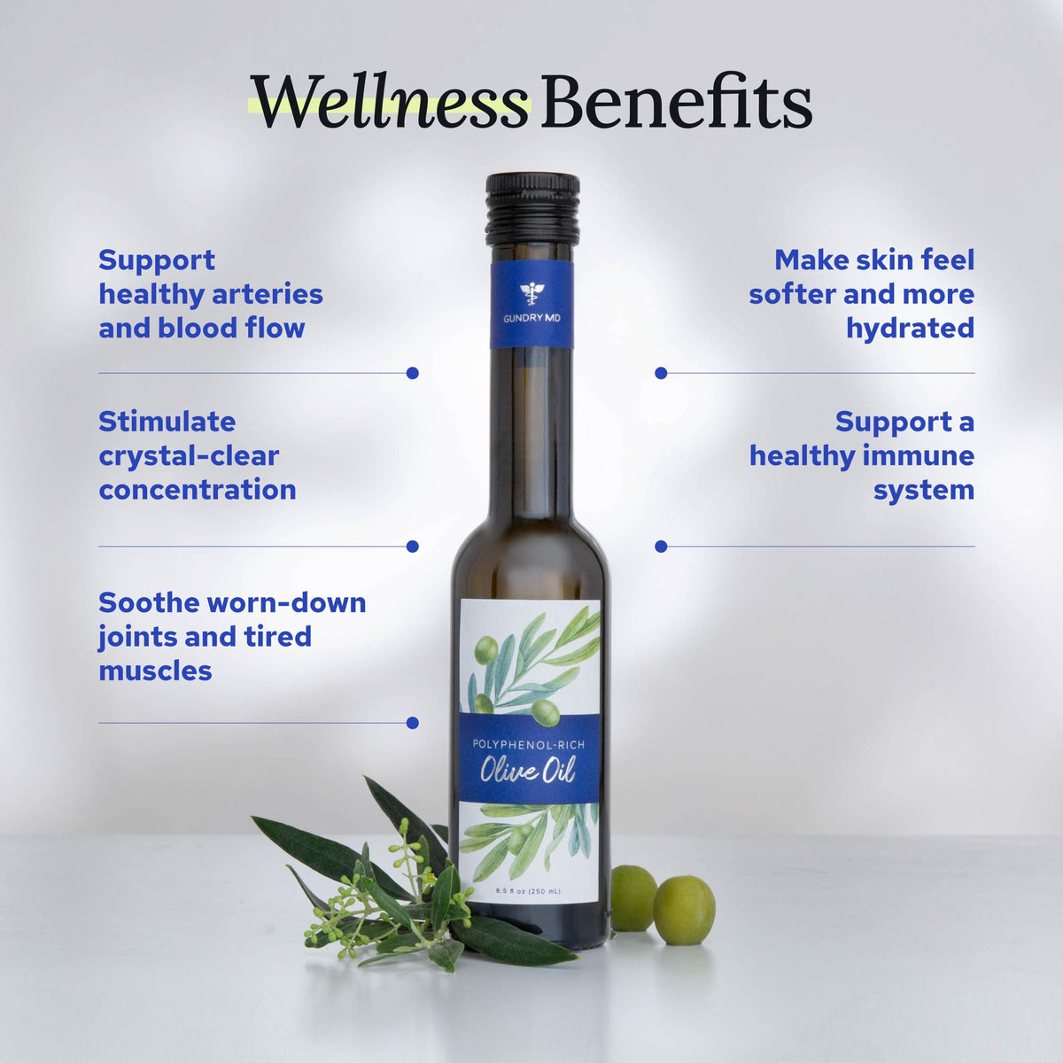 Gundry MD® Organic Extra Virgin First Cold Press Moroccan Polyphenol Rich Olive Oil (Olive Oil) (1) - PrimeBioHealth - canada supplements