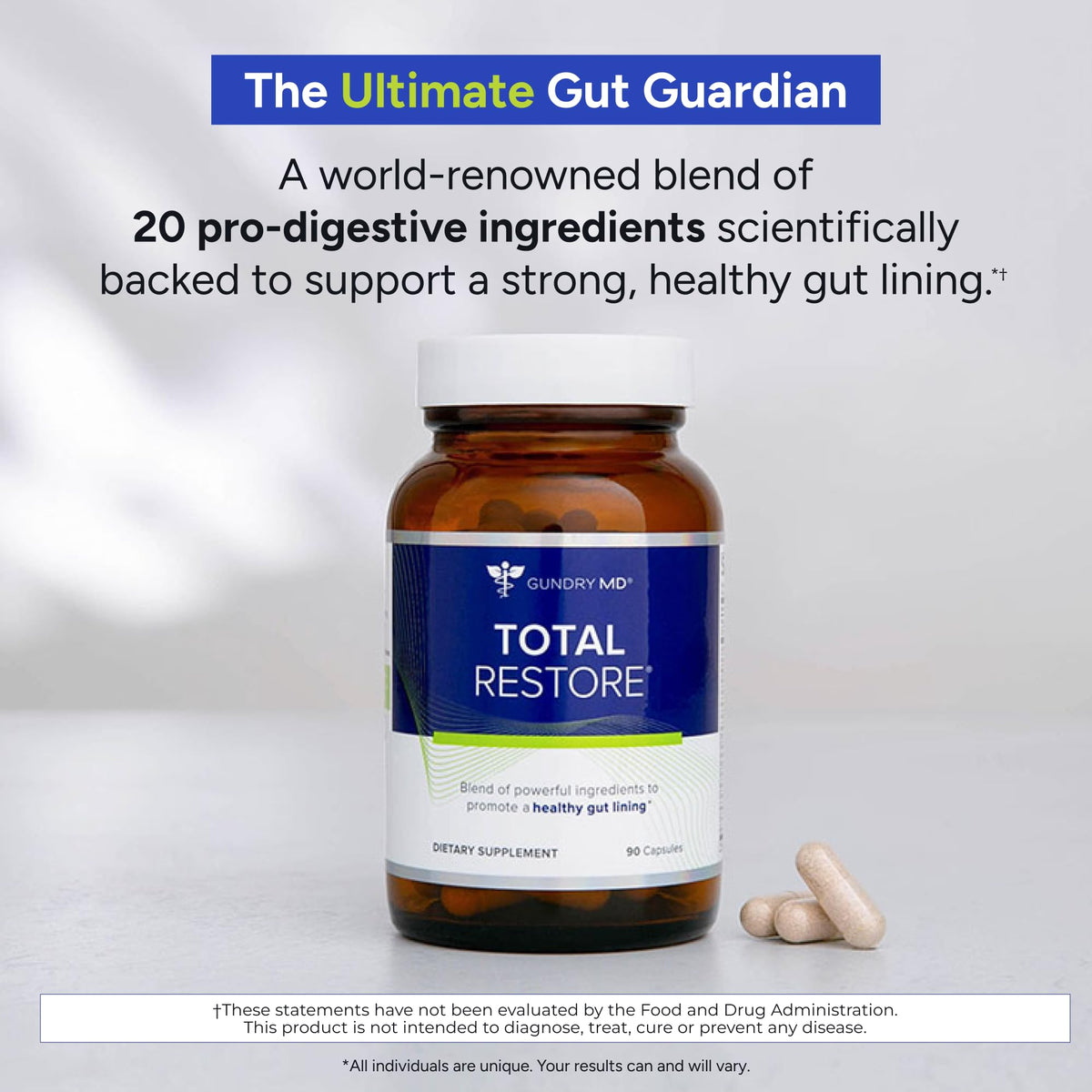 Gundry MD Total Restore Gut Lining Support, Digestive Supplement for Gastrointestinal Wellness, Gut Health Supplement - PrimeBioHealth - canada supplements