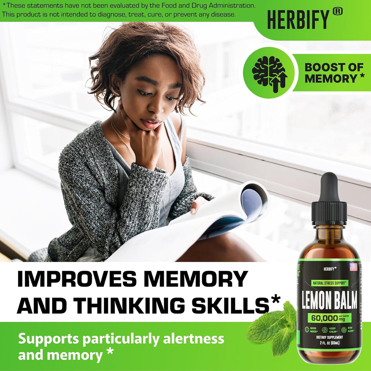 HERBIFY Bundle - Lions Mane Drops & Lemon Balm - Brain and Immune Support - PrimeBioHealth - canada supplements