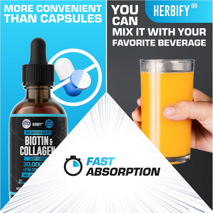 HERBIFY Bundle - Mullein Leaf Extract & Biotin and Collagen - Respiratory Support & Hair Skin and Nails Vitamins Support - PrimeBioHealth - canada supplements