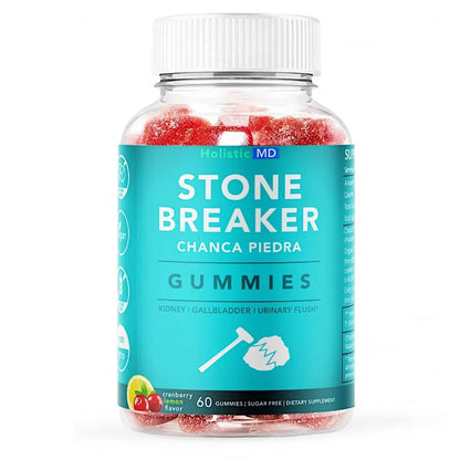 Holistic MD Stone Breaker Chanca Piedra 1,500mg Gummies Kidney Stones Cleanse Gallbladder Formula | Plus Cranberry Extract Might Help Urinary Tract Flush Impurities | Fast Absorption Sugar Free 60ct - PrimeBioHealth - canada supplements