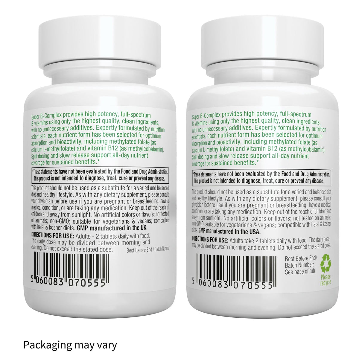 Igennus Super B-Complex Methylated B Vitamins - Sustained Release, Clean Label & High Absorption, with 5-MTHF Folate & Methyl B12, Energy, Mood & Cognitive Performance - PrimeBioHealth - canada supplements