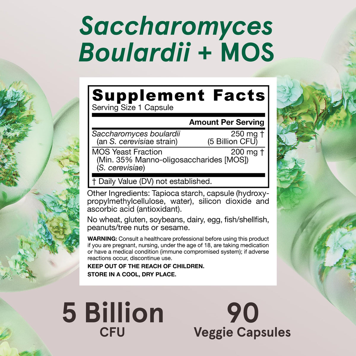 Jarrow Formulas Saccharomyces Boulardii + MOS Probiotics for Digestive Health and Intestinal Tract Support - 5 Billion CFU Per Serving - 90 Delayed Release Caps - PrimeBioHealth - canada supplements