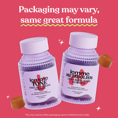 Lemme Tone Metabolism Gummies, Apple Cider Vinegar, Clinically Studied Chromium, B12, Ginger Root Extract, Promote Lean Body Mass - PrimeBioHealth - canada supplements