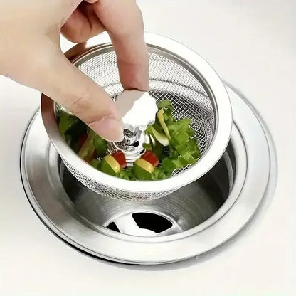 2pcs Kitchen Sink Strainer Replacement Drain Basket Stainless Steel Mesh Filter Waste Hole Strainer Kitchen Gadgets