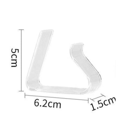 12pcs Durable Tablecloth Fixing Clip Invisible Anti-slip Clear Tablecloth Clips Plastic Transparent Table Cover Holders