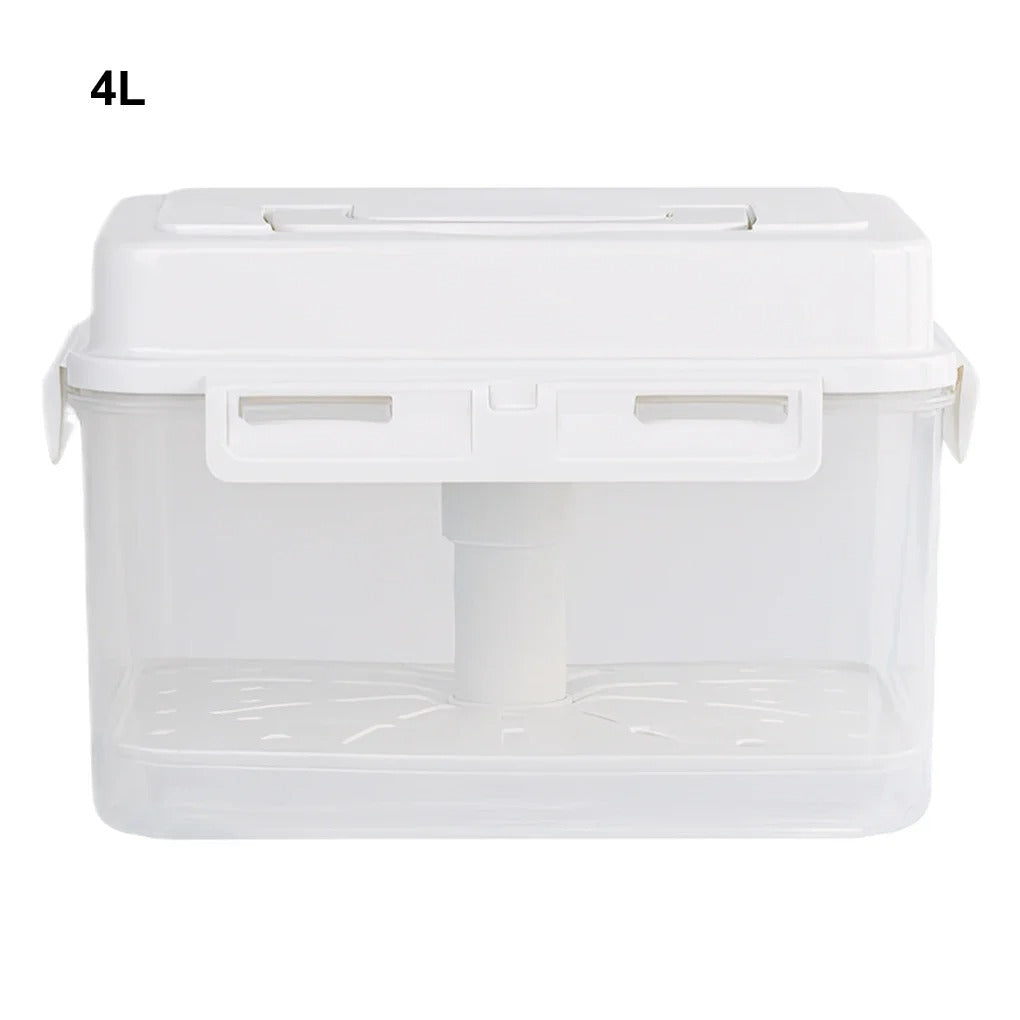 4/5L Pickle Jar with Press Plate Leakproof Kitchen Organizer Bins For Gherkin Sauerkraut Olive And Kimchi Storage Container