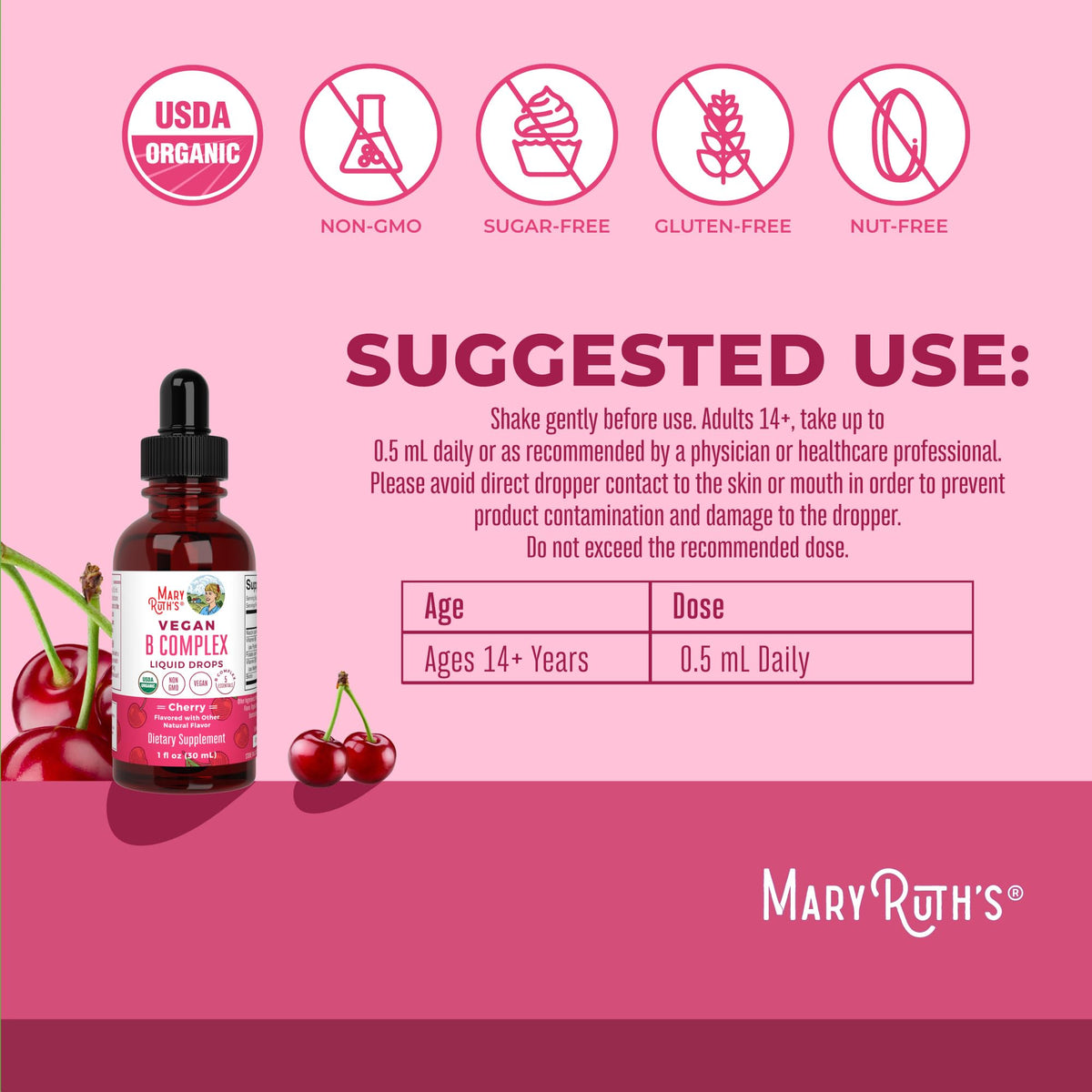 MaryRuth Organics Vitamin B Complex | B Vitamins Complex | Biotin | Vitamin B12 | Niacin | Folate | Metabolic Support Supplement | Vegan | USDA Organic - PrimeBioHealth - canada supplements