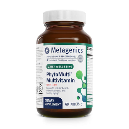 Metagenics PhytoMulti with Iron - Daily Multivitamin for Men & Women with Phytonutrients* - Methylfolate, Vitamins A‑K, Zinc & B6 - Iron Bisglycinate 18 mg - PrimeBioHealth - canada supplements