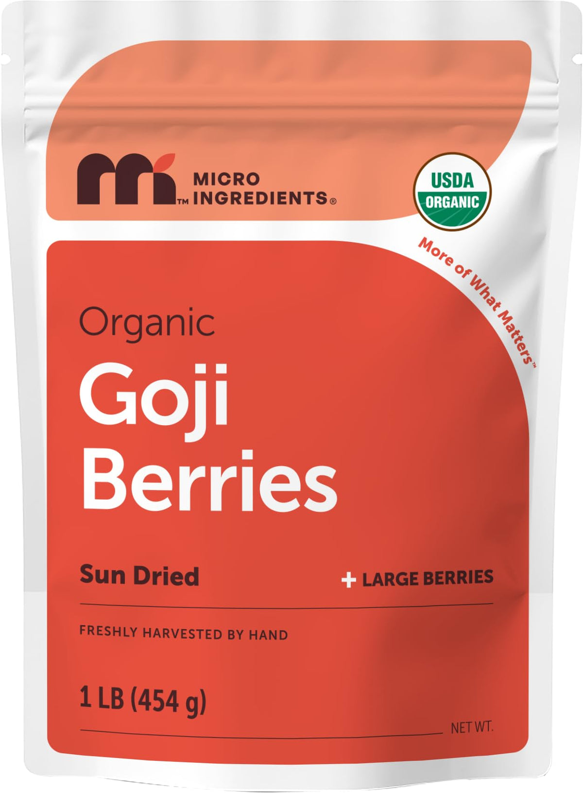 Micro Ingredients Organic Goji Berries 2lbs (32oz) | Large Whole Sun-Dried Berries | Raw Wolfberries | Natural Flavor for Trail Mix, Juice, & Tea | Sulfate Free, Vegan Friendly, Non-GMO - PrimeBioHealth - canada supplements
