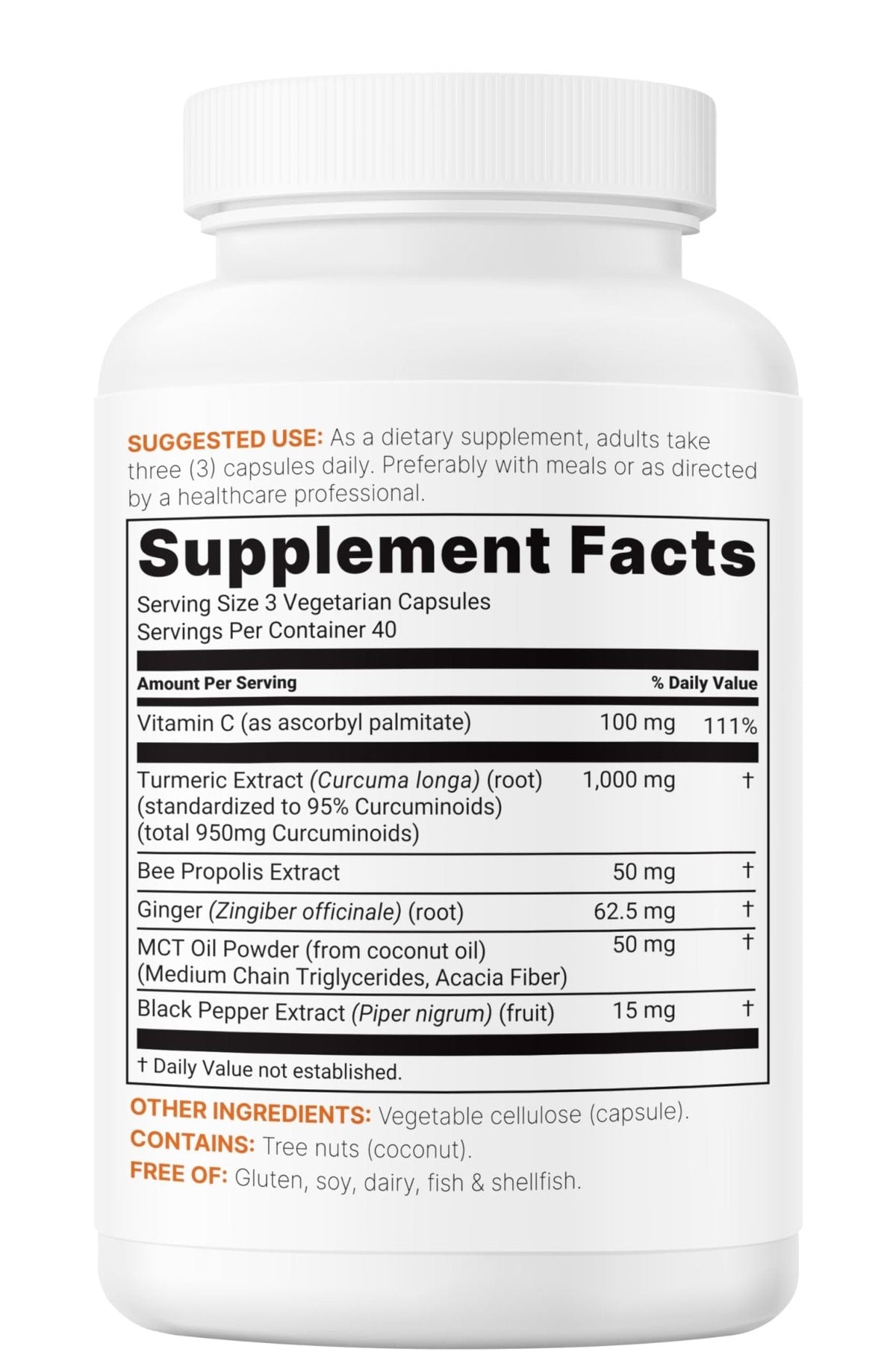 Micro Ingredients Pure Turmeric Curcumin Supplement 1,000mg – 95% Curcuminoids with Black Pepper & Ginger – High Absorption for Joint & Antioxidant Support* – Filler Free, 120 Veggie Capsules - PrimeBioHealth - canada supplements