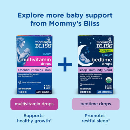 Mommy's Bliss Baby Probiotic Drops Everyday - Gas, Constipation, Colic Symptom Relief - Newborns & Up - PrimeBioHealth - canada supplements