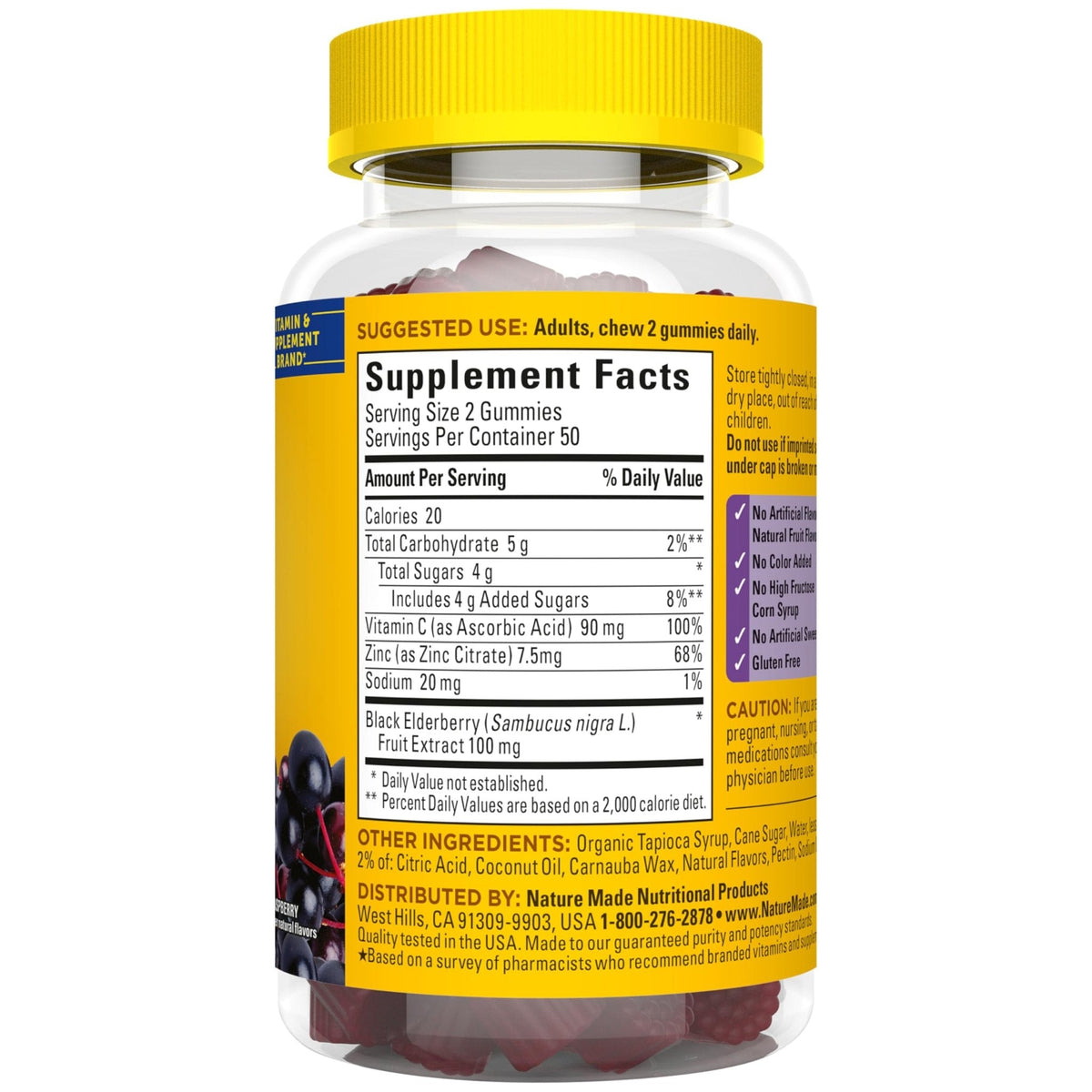Nature Made Elderberry Gummies with Vitamin C and Zinc, Dietary Supplement for Immune Support - PrimeBioHealth - canada supplements