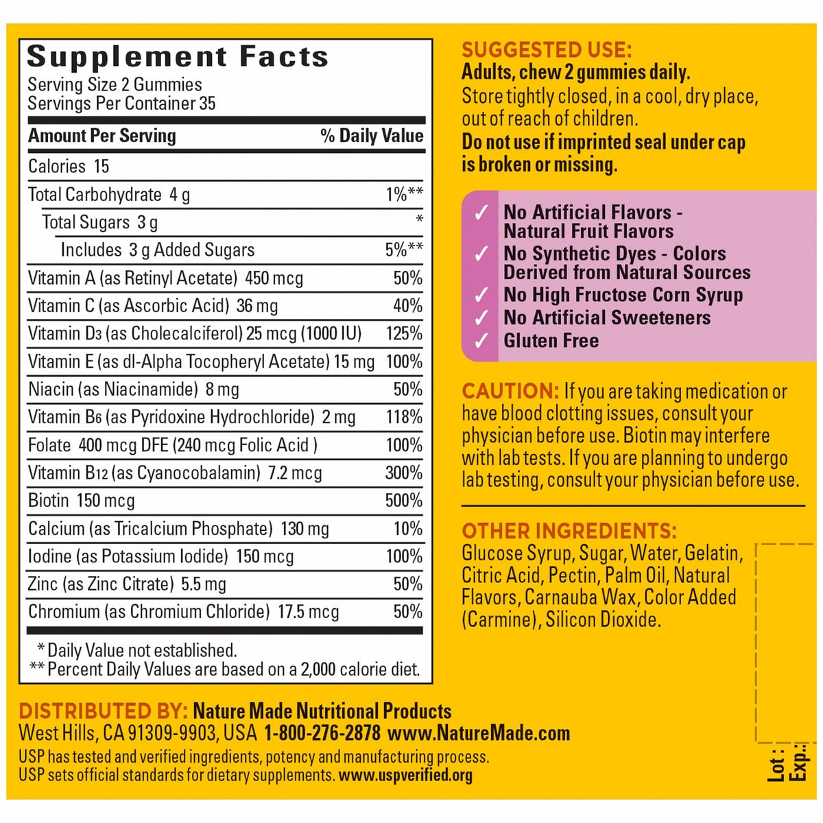 Nature Made Multivitamin For Women, Womens Gummy Multivitamins for Daily Nutritional Support, 70 Multi Vitamin Gummies, 35 Day Supply - PrimeBioHealth - canada supplements