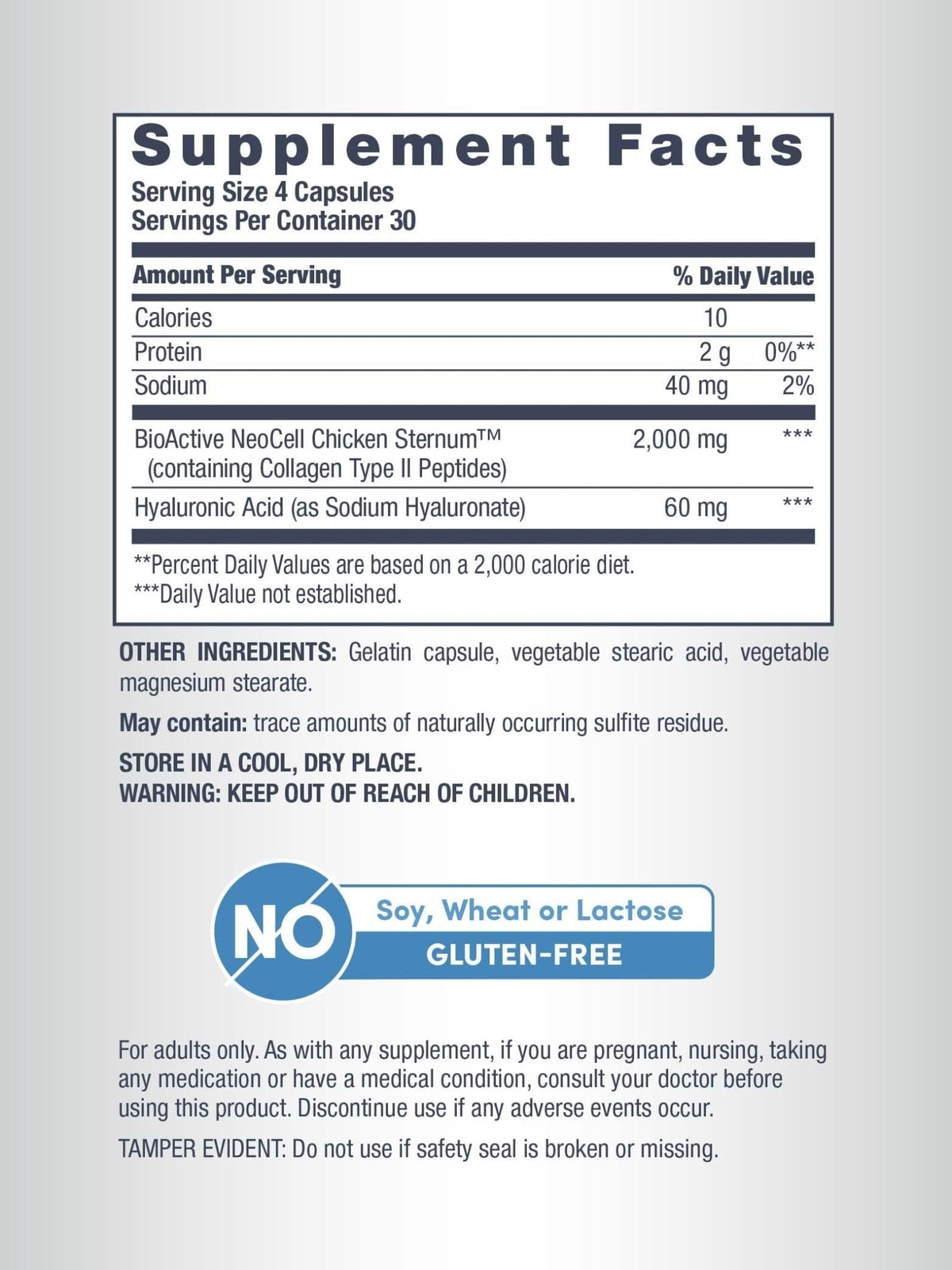 NeoCell Joint Complex Supplement | 120 Capsules | Plus Hyaluronic Acid | Collagen Type II | Advanced Formula - PrimeBioHealth - canada supplements