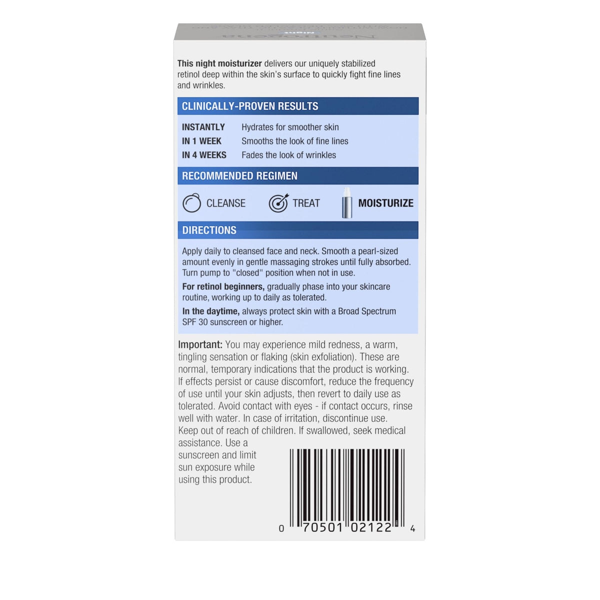 Neutrogena Retinol Face Moisturizer Cream, Rapid Wrinkle Repair, Anti-Wrinkle Night Moisturizer, Anti-Wrinkle Face & Neck Cream - PrimeBioHealth - canada supplements