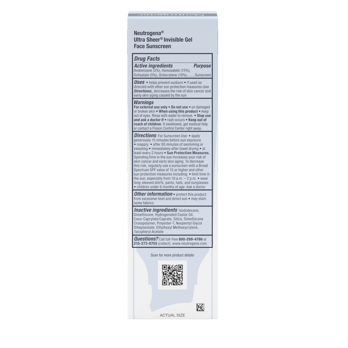 Neutrogena Ultra Sheer Invisible Gel Face Sunscreen SPF 40, Facial Sunscreen & Moisturizer - PrimeBioHealth - canada supplements