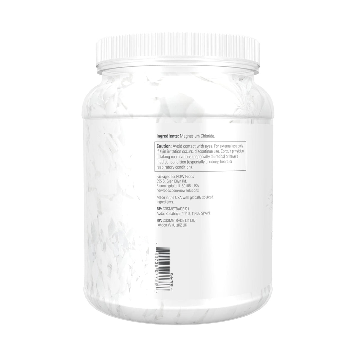 NOW Foods Solutions, Magnesium Flakes, 100% Pure, from the Ancient Zechstein Seabed, Highly Concentrated, 54-Ounce - PrimeBioHealth - canada supplements