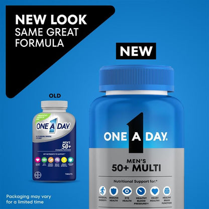 One A Day Men’s 50+ Healthy Advantage Multivitamin, Multivitamin for Men with Vitamins A, C, E, B6, B12, Calcium and Vitamin D, Tablet, 200 Count (Pack of 1) - PrimeBioHealth - canada supplements