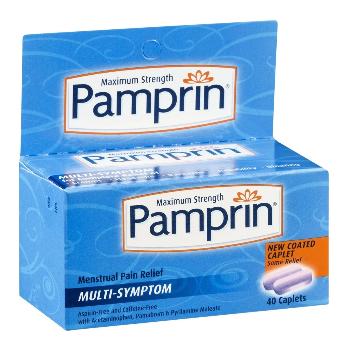 Pamprin Maximum Strength Multi-Symptom Menstrual Relief Tablets, 40-Count Boxes (Pack of 3) - PrimeBioHealth - canada supplements