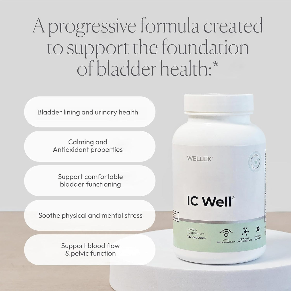 Papillex IC Well | Bladder Comfort & Urinary Wellness Support Supplement | NAG, Chondroitin & Quercetin for Urinary Comfort, Frequency & Sleep Support | 30-Day Formula - PrimeBioHealth - canada supplements
