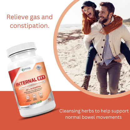 Phytage Labs Internal 911 Colon Cleanse Detox Supplement - Natural Laxative Cleanser Removes Toxins for Better Digestion and Radiant Skin - 60 Capsules - PrimeBioHealth - canada supplements