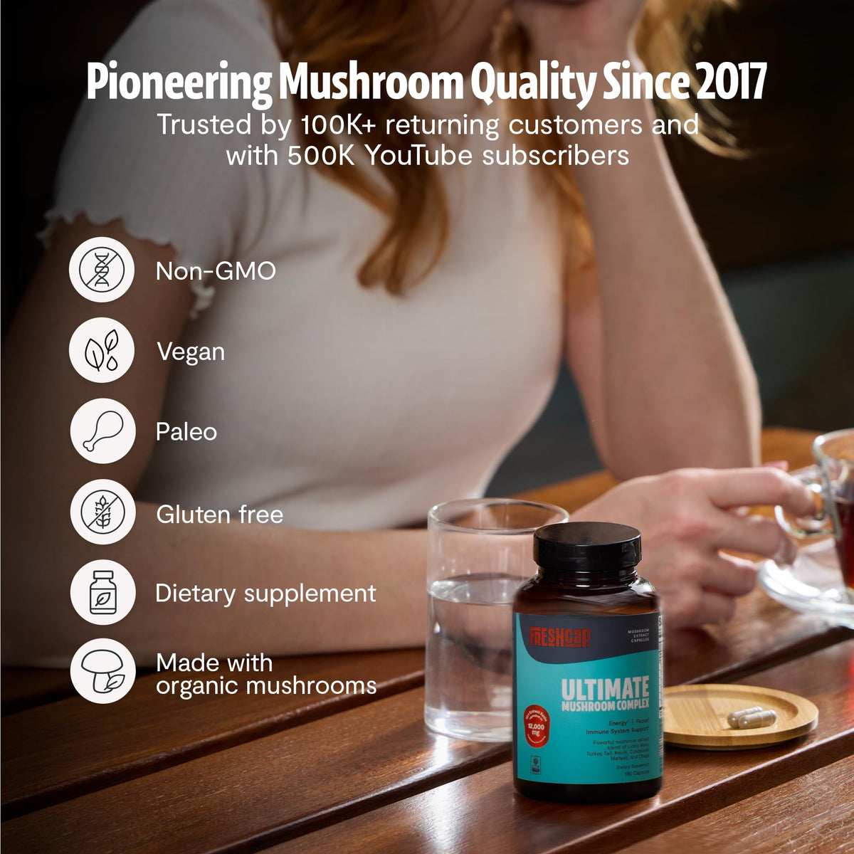 Premium Organic Mushroom Coffee – 12:1 Fruiting Body Extract – 29% Beta-Glucans – Smooth Tasting, 3rd-Party Tested for Clean Energy, No Jitters, Focus, Immune Support (15 Servings) - PrimeBioHealth - canada supplements