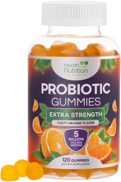 Probiotic Gummies - Advanced Multi-Strain Probiotic Formula - Gut & Digestive Health Support Gummy - Bacillus Coagulans 5 Billion CFU Per Serving, Daily Acidophilus Probiotics Supplement - 120 Gummies - PrimeBioHealth - canada supplements