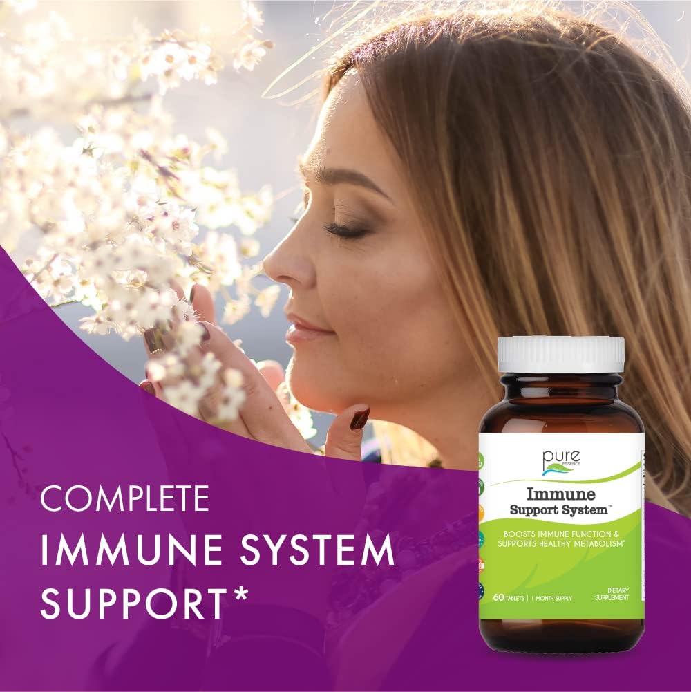 Pure Essence Immune Cellular Support System with Maitake, Reishi, Shitake Mushroom, Spirulina, Colostrum, Fucoidan and More - 60 Tablets - PrimeBioHealth - canada supplements