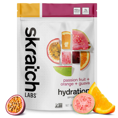 Skratch Labs Hydration Sports Drink Mix – Real‑Fruit Electrolyte Powder for Fast Hydration & Endurance | Passion Fruit Orange Guava | 20 Servings | Vegan, - PrimeBioHealth - canada supplements