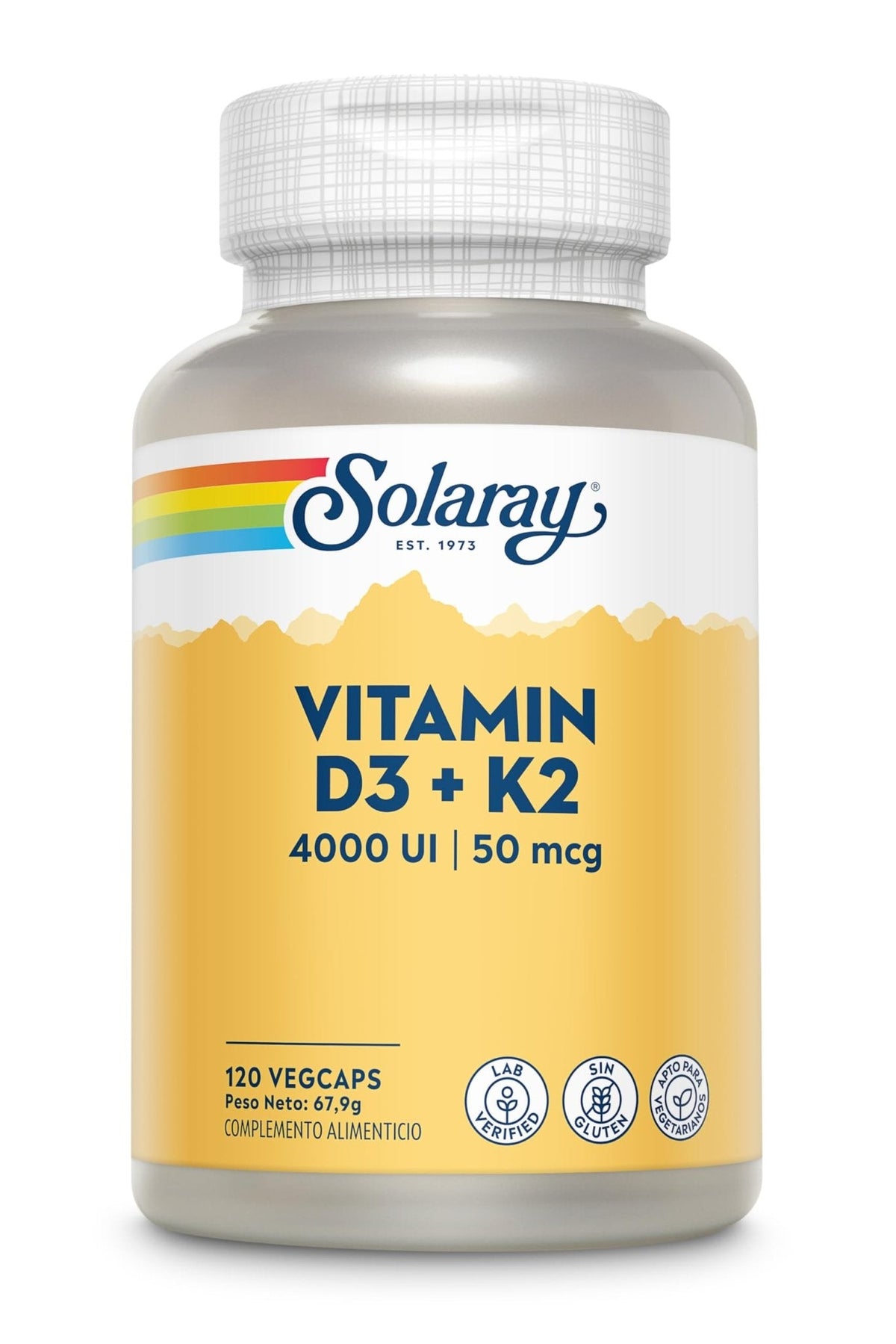 SOLARAY Vitamin D3 K2 - Bone Health and Immune Support Supplement - With 5000 IU Vitamin D as Vit D3 and 50 mcg Vitamin K2 as Menoquinone MK7, Made Without Soy, 60-Day Guarantee, 120 Serv, 120 VegCaps - PrimeBioHealth - canada supplements