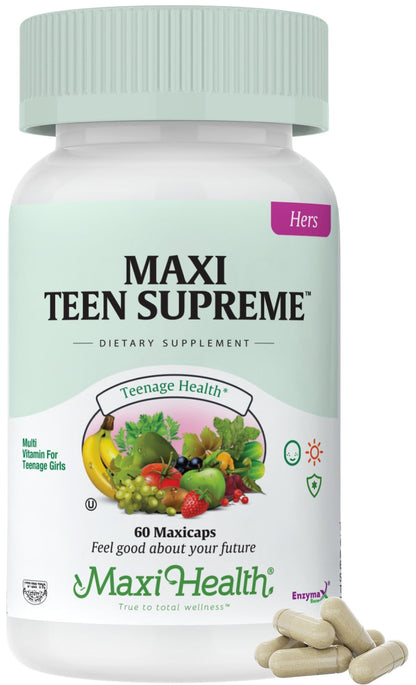 Teen Vitamins for Girls 12-17 - Teen Multivitamin Supreme with D3, Iron, Calcium, Biotin, Digestive Enzymes – Teenager Girl Multi Vitamins for Energy, - PrimeBioHealth - canada supplements