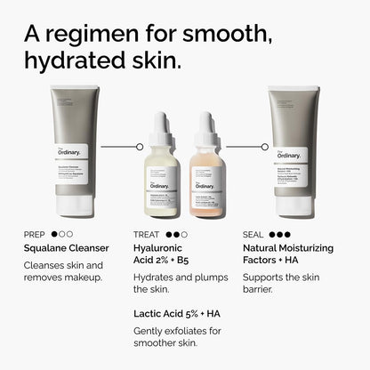 The Ordinary Lactic Acid 5% + Hyaluronic Acid 2%, Gentle Exfoliating Serum for Smoother Skin, 1 Fl Oz - PrimeBioHealth - canada supplements
